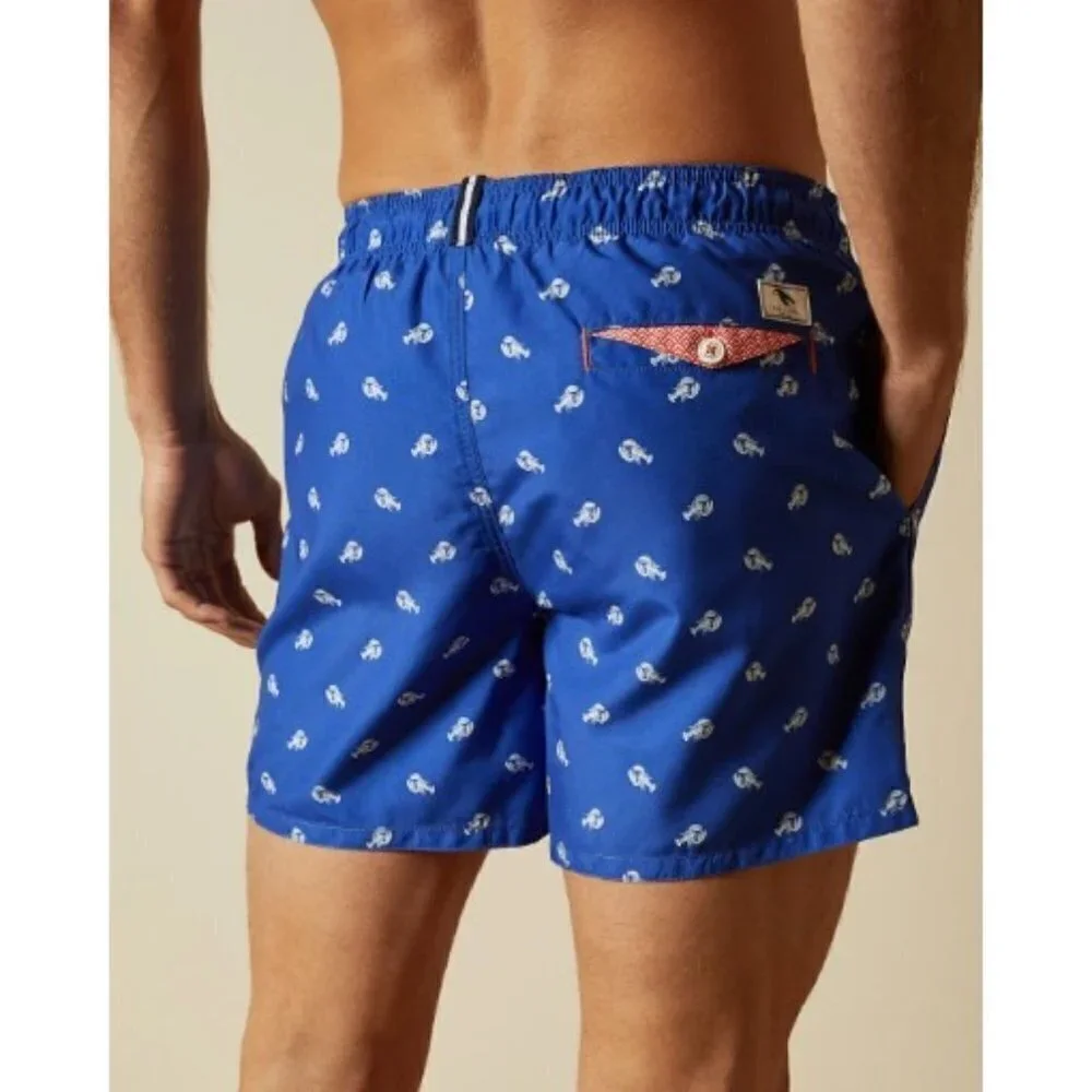 💕TED BAKER💕 Nippy Lobster Print Swim Shorts RED